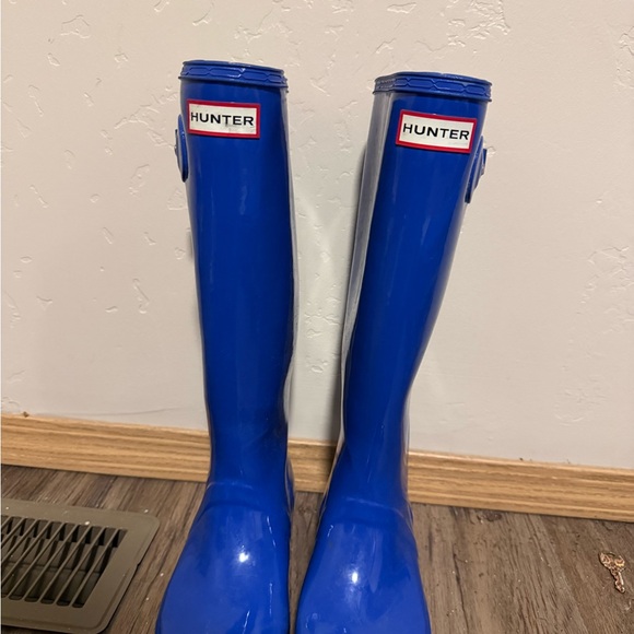 Hunter Shoes - Hunter Navy and Silver Boots